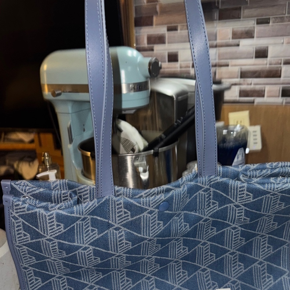 Lacoste Patterned Blue Tote - Picture 2 of 7